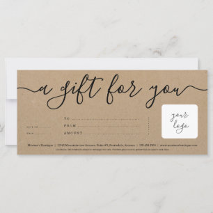 Business Gift Certificate with Logo   Simply Right