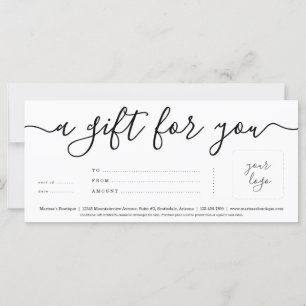 Business Gift Certificate with Logo   Simply Right