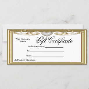 Business Gift Certificates Rack Card Postcard