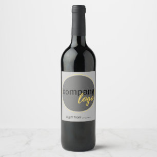 BUSINESS GIFT COMPANY LOGO TEMPLATE CUSTOM TEXT  WINE LABEL