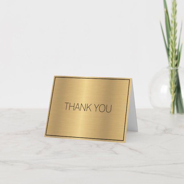 Business Gold Thank You Card (Front)