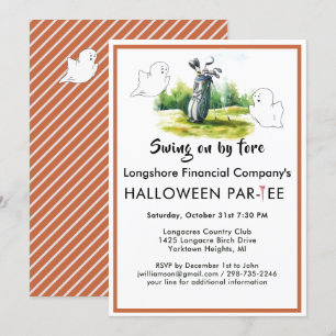 Business Golf Club Halloween Par-tee Invitation
