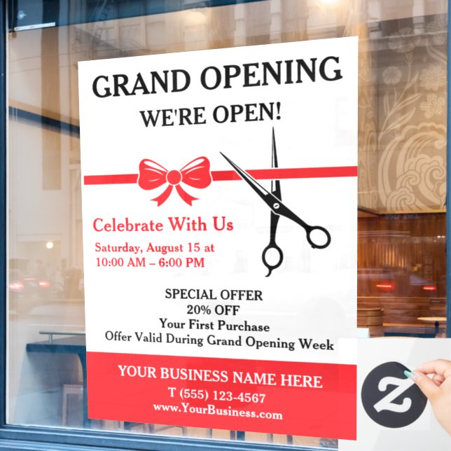 Business Grand Opening (Cafe Window)