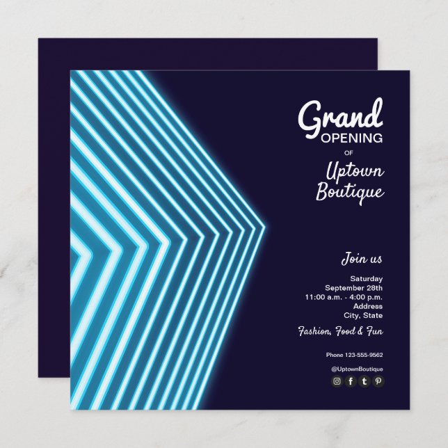 Business Grand Opening Invitation (Front/Back)