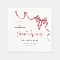 Business Grand Opening Modern Ribbon Logo