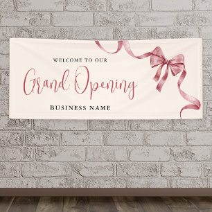 Business Grand Opening Modern Ribbon Welcome Banner
