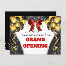 Business grand opening red gold black VIP balloons