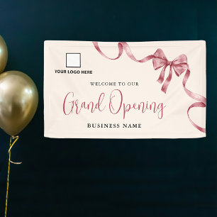 Business Grand Opening Ribbon Logo Welcome Banner