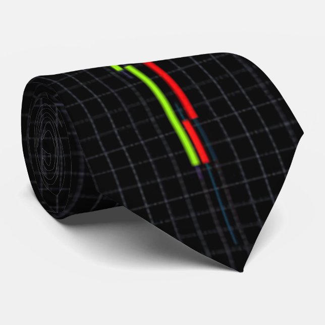 Business graph on stock market  tie (Rolled)