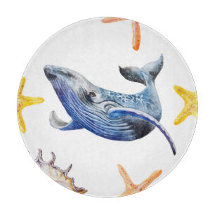 Business Graph Whale: Candlestick Chart Cutting Board