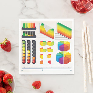 Business Graphs Paper Napkins