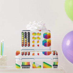 Business Graphs Wrapping Paper
