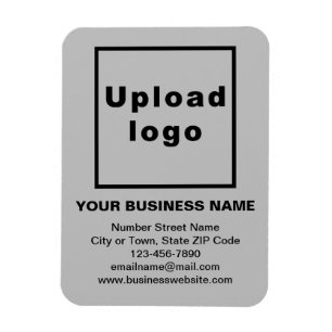 Business Gray Flexible Photo Magnet