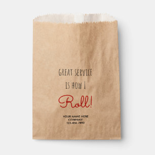 Business Great Service is How I Roll Favour Bags