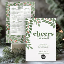 Business Greeting with 2023 Calendar and Logo