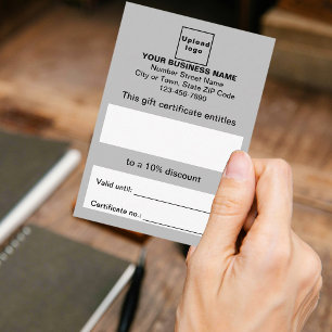 Business Grey Gift Certificate
