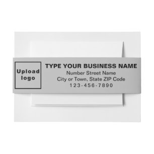 Business Grey Landscape Format Invitation Belly Band