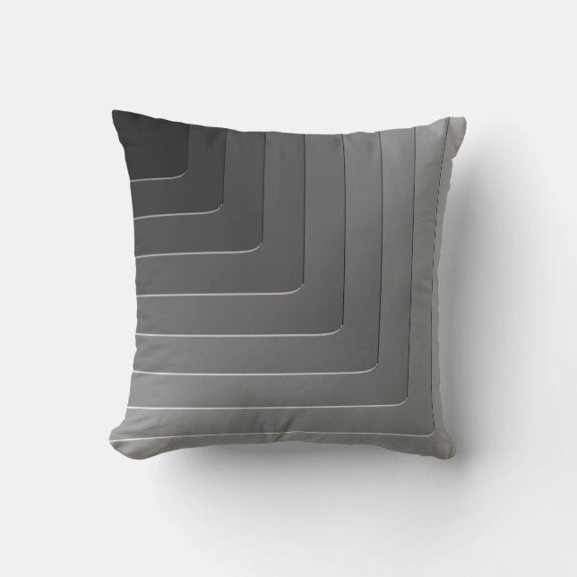 Business grey monochrome cushion (Front)