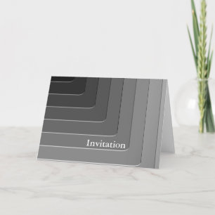 Business grey monochrome invitation