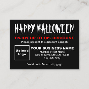 Business Halloween Black Discount Card