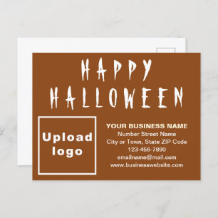 Business Halloween Brown Holiday Postcard