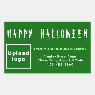 Business Halloween Green Rectangle Sticker