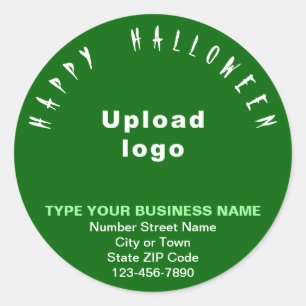 Business Halloween Green Round Sticker