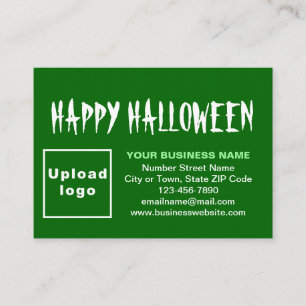 Business Halloween Greeting on Green Enclosure Card