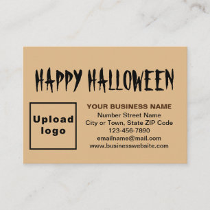 Business Halloween Greeting on Light Brown Enclosure Card