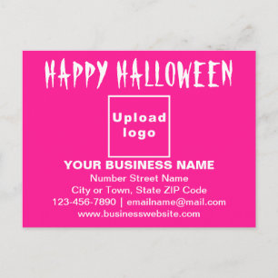 Business Halloween Greeting on Pink Postcard
