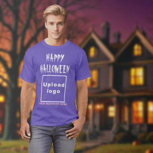 Business Halloween Greeting on Purple T-Shirt
