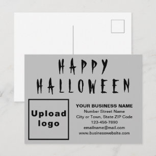 Business Halloween Grey Holiday Postcard