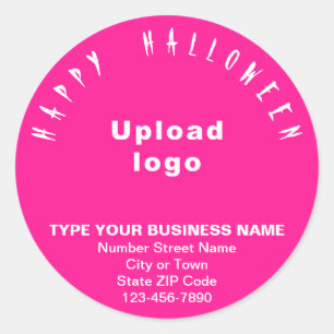 Business Halloween Pink Round Sticker