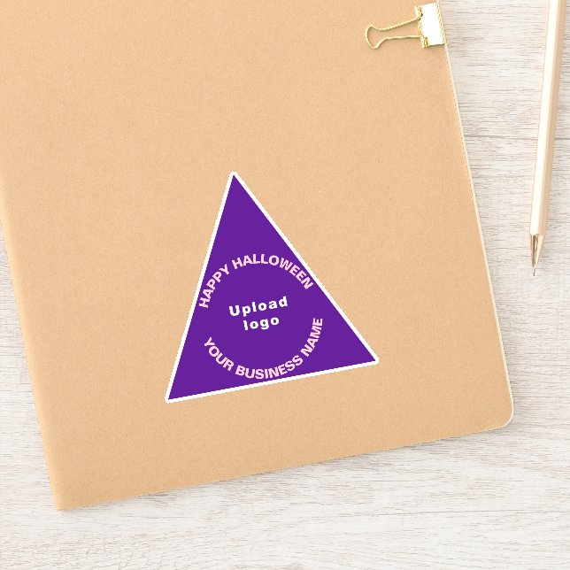 Business Halloween Purple Triangle Vinyl Sticker (Notebook)