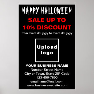 Business Halloween Sale on Black Poster