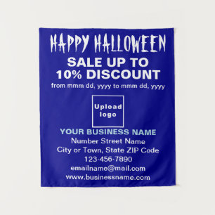 Business Halloween Sale on Blue Tapestry