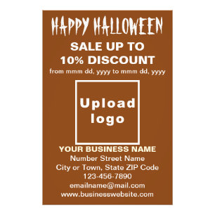 Business Halloween Sale on Brown Photo Paper Print