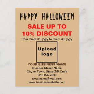 Business Halloween Sale on Light Brown Flyer