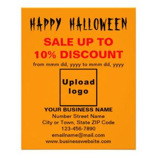 Business Halloween Sale on Orange Colour Flyer