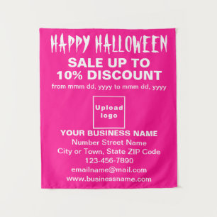 Business Halloween Sale on Pink Tapestry