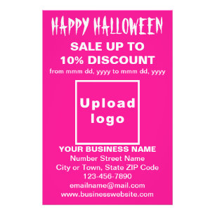 Business Halloween Sale on White Photo Paper
