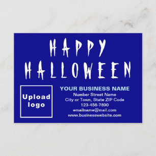 Business Halloween Small Blue Flat Greeting Card