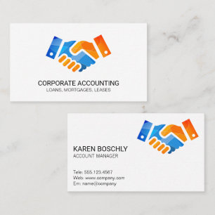 Business Handshake Logo Business Card