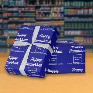Business Hanukkah Blue Wrapping Paper