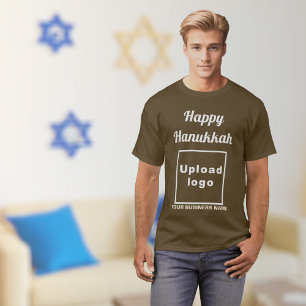 Business Hanukkah Greeting on Brown T-Shirt
