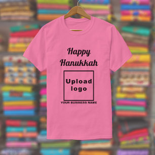 Business Hanukkah Greeting on Pink T-Shirt