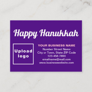 Business Hanukkah Greeting on Purple Enclosure Card