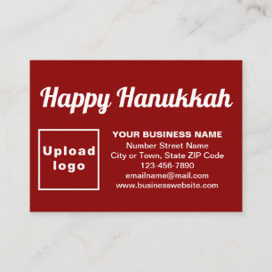 Business Hanukkah Greeting on Red Enclosure Card