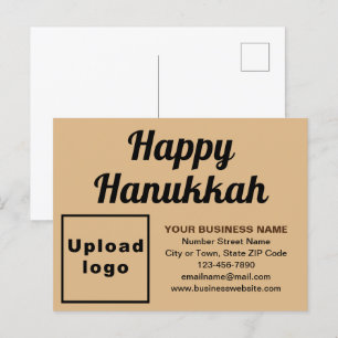 Business Hanukkah Light Brown Holiday Postcard
