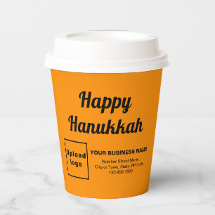 Business Hanukkah Orange Color Paper Cup